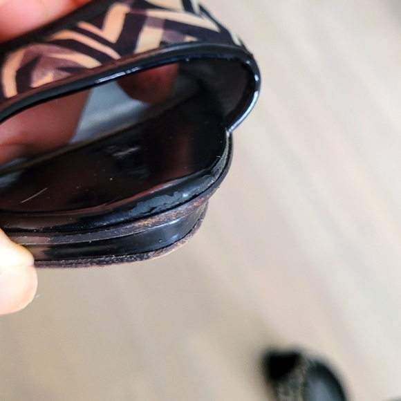 Via Spiga Zebra Print Satin Sling Back Heels Platform Size 8 1/2M - Picture 14 of 15